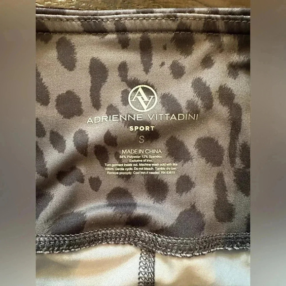 ADRIENNE VITTADINI Gray Cheetah High Waist Leggings Yoga Pants -Women's Small - Picture 5 of 5